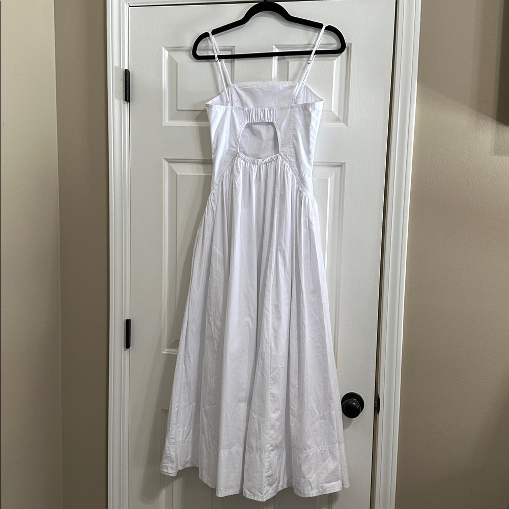 Madewell Poplin Seamed Maxi Dress in White - Picture 10 of 12